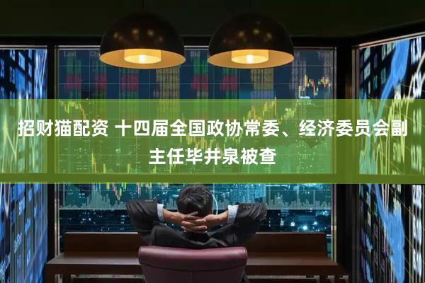 招财猫配资 十四届全国政协常委、经济委员会副主任毕井泉被查
